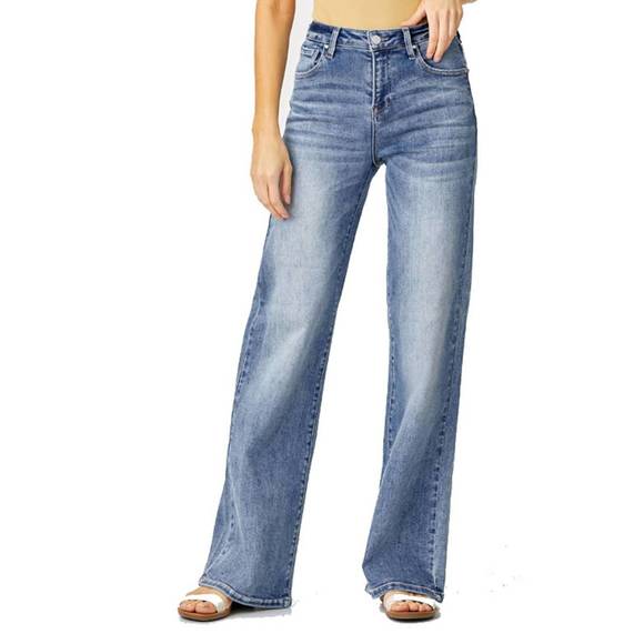 Risen Dark Mid Rise Wide Jeans main image 1